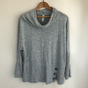 Gray Cowl Neck Sweater
